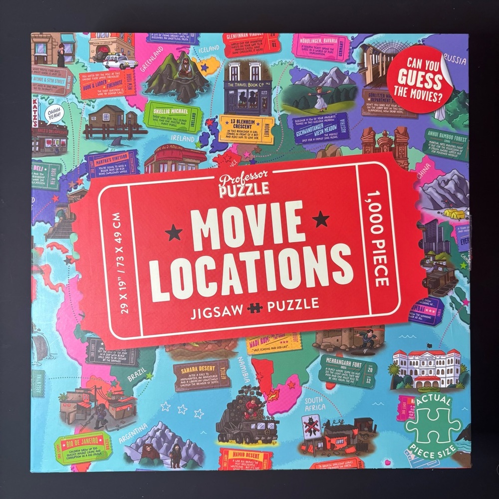 Movie Locations 1000 Piece Jigsaw Puzzle by Professor Puzzle - New